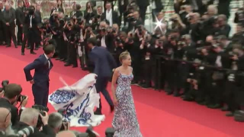 Protestas contra la violencia machista en la alfombra roja de Cannes 