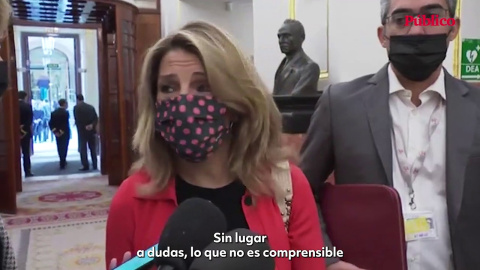 Yolanda Díaz: "Hoy van a Rabat y van a votar en conciencia"