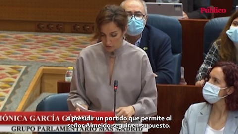 Mónica García, a Ayuso: "No hay fiscalías en el mundo que den abasto con toda su delincuencia"