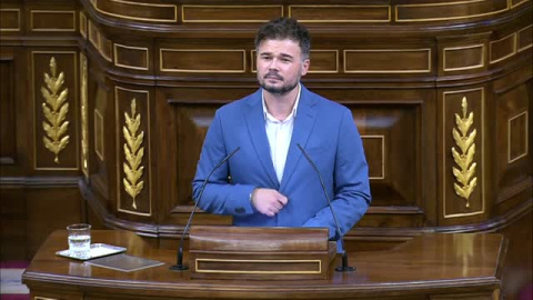 Rufián: "Hay un delincuente reincidente que se ha paseado por Galicia y Madrid este fin de semana"