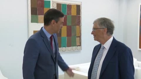 Sánchez recibe en La Moncloa a Bill Gates