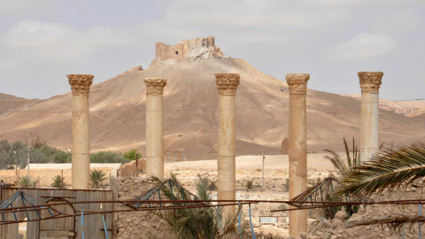 La milenaria ciudadela de Palmira, tras la batalla para la expulsión del Estado Islámico. REUTERS/SANA