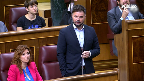 Rufián: "Un melón, 13 euros. 16.300 euros de salario medio. ¿Cómo la gente va a comprar fruta? Esto nos puede arrasar a ustedes y a nosotros"