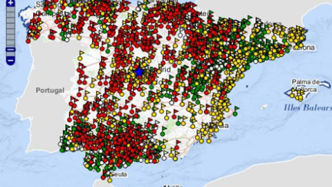 Mapa de Fosas del Ministerio de Justicia