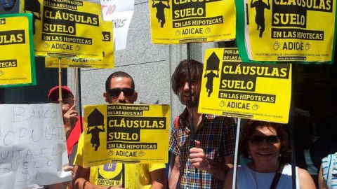 Manifestación contra las cláusulas suelo de las hipotecas. EFE