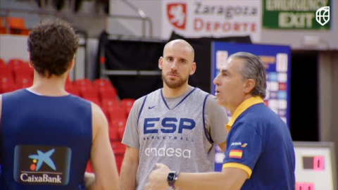 La selección española de baloncesto, lista para el partido contra Macedonia