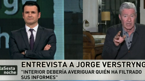 Jorge Vestrynge durante la entrevista en La Sexta Noche