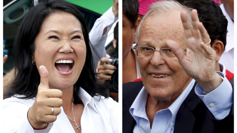 Combo de imágenes de Keiko Fujimori y Pablo Kuczynski. - REUTERS