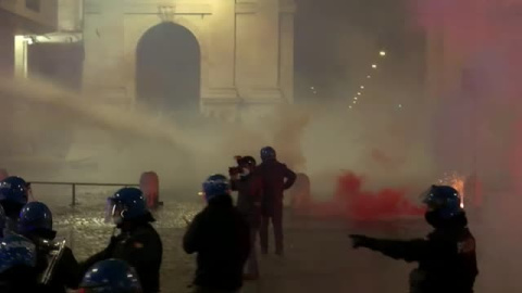 Disturbios en Roma tras las protestas contra las medidas anti Covid