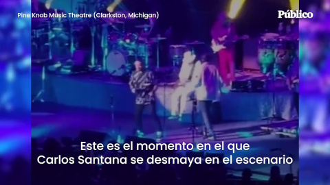 Carlos Santana se desmaya en medio del escenario en un concierto en Michigan