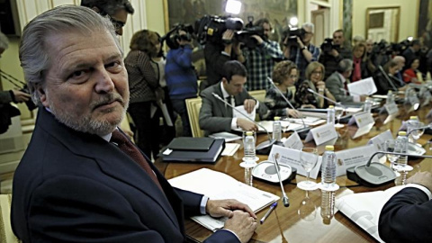 El ministro de Educación, Íñigo Méndez de Vigo, durante la Conferencia Sectorial de Educación celebrada este lunes en la sede del Ministerio, en Madrid. EFE