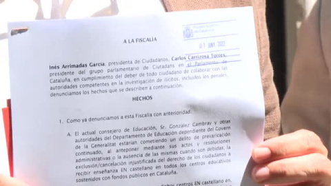 Arrimadas acusa al consejero de Educación catalán de actuar "como un matón"