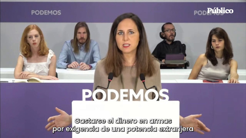 Belarra fija las prioridades de Podemos en los Presupuestos de 2023, la "prueba del algodón" del Gobierno