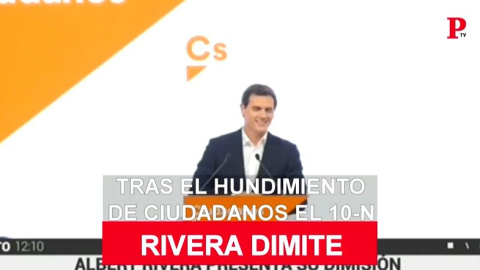 Albert Rivera dimite tras la debacle de Ciudadanos en el 10-N