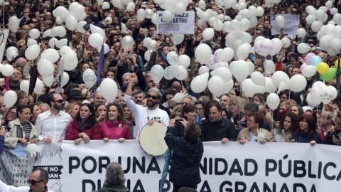 'Spiriman', durante una manifestación en Granada. - EFE