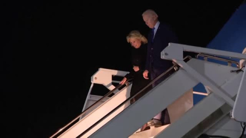 Joe y Jill Biden llegan a Londres para el funeral de la reina Isabel II