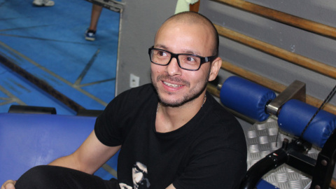 Giovanni Jaramillo, en su gimnasio. /J. L. RECIO