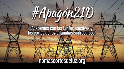 Cartel con la convocatoria del apagón para el 21 de diciembre / TWITTER