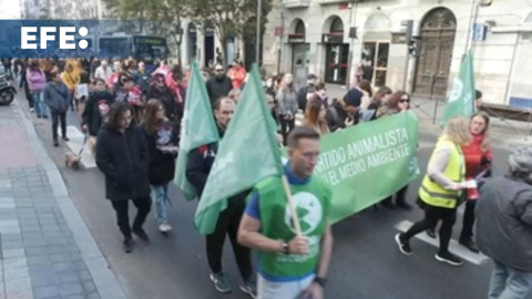 Trescientas personas se manifiestan en Castilla y León contra la caza