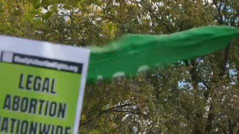 Miles de personas protestan en Washington contra la prohibición del aborto en EEUU