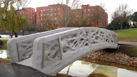 El primer puente peatonal del mundo impreso en 3D en Alcobendas, Madrid. Ayuntamiento de Alcobendas