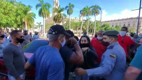 Silenciada en La Habana una protesta en apoyo a la disidencia.