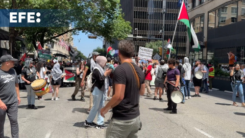 Imágenes de la toma propalestina en Houston