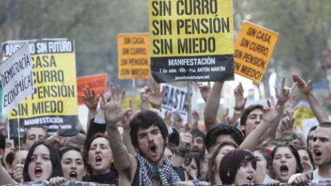 Imagen de archivo de la manifestación de abril de 2011 convocada por Juventud sin Futuro / EFE