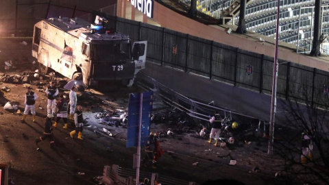 mágenes del atentado en el estadio del Besiktas. EFE