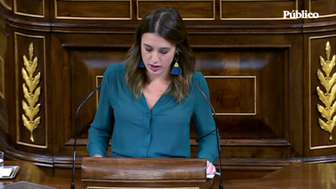 Irene Montero, sobre las enmiendas de PP y Vox contra la Ley trans: "Somos más lo que queremos derechos para todes""