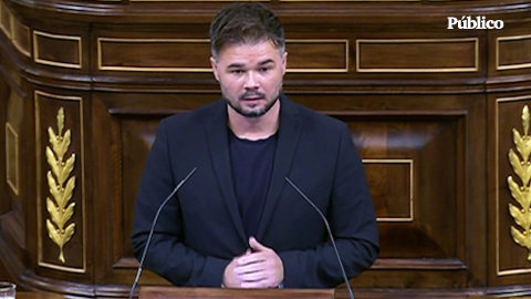 Rufián le propone a Vox que protesten por otros retrasos como los dos años sin luz en la Cañada Real