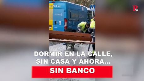 Dormir en la calle, sin casa y ahora... sin banco