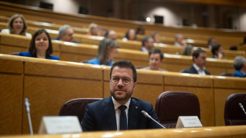 Aragonès defiende la amnistía ante un desfile de líderes del PP en el Senado