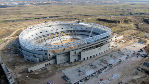 Fotografía reciente de las obras de la Peineta. /ATLÉTICO DE MADRID