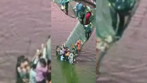 La India continúa el rescate tras el colapso de un puente con más de 60 muertos