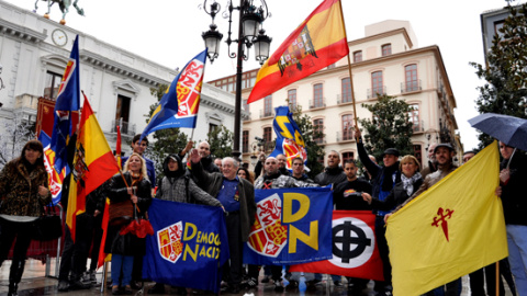 Una manifestación ultra en el día de la Toma de Granada.