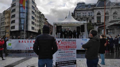 Manifestación de la hostelería en Oviedo