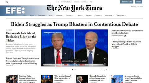 Así abren las portadas de periódicos estadounidenses tras el cara a cara entre Biden y Trump