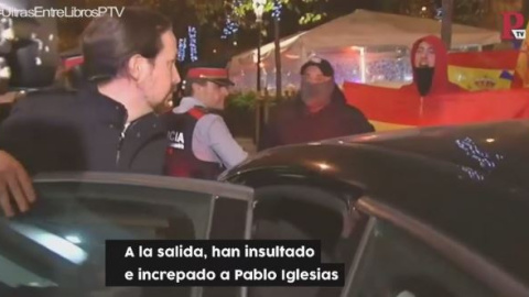 Un grupo de ultras irrumpe en un acto de Pablo Iglesias al grito de "Viva España" y con saludos fascistas