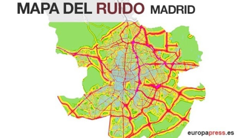 Mapa del ruido de Madrid / EUROPA PRESS