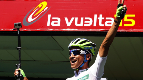 Esteban Chaves, protagonista de la Vuelta a Espanya 2015 que va viure una etapa completament andorrana. Jose Jordan / AFP