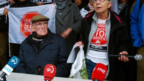 Patxi Zubiarre, de 84 años, iba a ser desahuciado este miércoles de su casa de toda la vida / STOP DESAHUCIOS