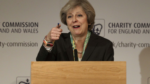 La primera ministra británica Theresa May hace unos días en la Royal Society de Londres. /REUTERS