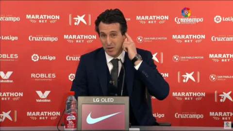 Unai Emery sobre el arbitraje en la derrota frente al Sevilla: "Claramente hemos salido perjudicados" 