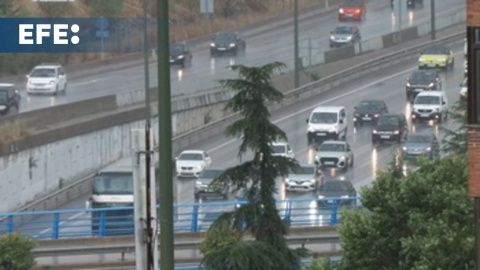 Fuerte lluvia en Madrid