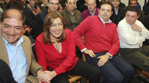 Susana Díaz durante un momento del mitin. - EFE