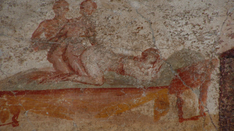 Fresco erótico de las Termas Suburbanas de Pompeya