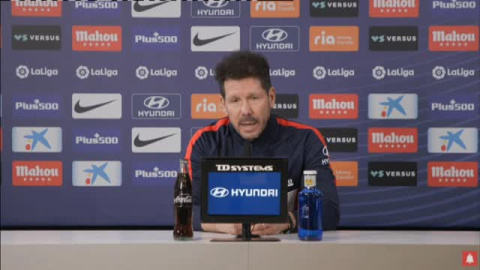 Simeone: "Yo estoy muy feliz en el Atlético de Madrid"