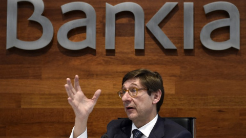 El presidente de Bankia, Jose Ignacio Goirigolzarri, durante una rueda de prensa. AFP/ Gerard Julien