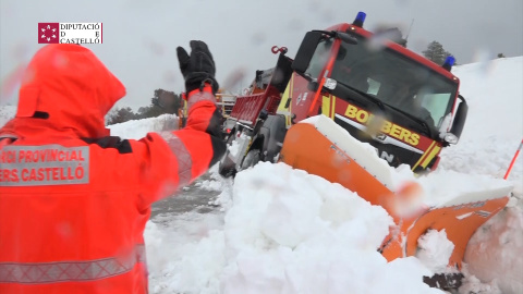 Castellón registra fuertes nevadas